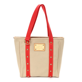 LOUIS VUITTON Toile Antigua Cabas MM Beige