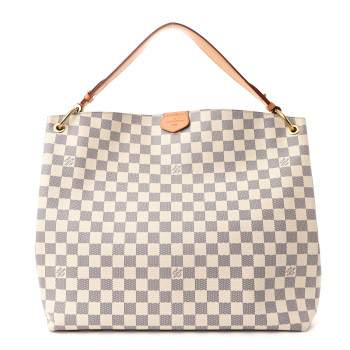 LOUIS VUITTON Damier Azur Graceful MM Rose Ballerine
