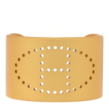 HERMES Aluminium Evelyne Sunset Cuff Bracelet T3 Sable