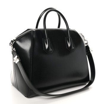 GIVENCHY Shiny Lord Calfskin Medium Antigona Black