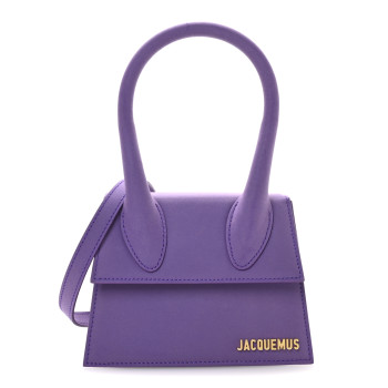 JACQUEMUS Nubuck Le Chiquito Moyen Purple