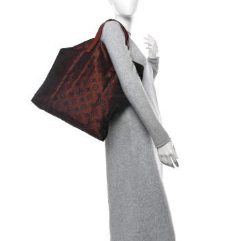 LOUIS VUITTON Nylon Monogram Cabas Escapade Tote Red