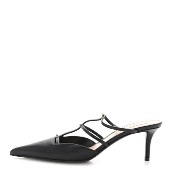 VALENTINO GARAVANI Calfskin Rockstud 60mm Wispy Mules 35 Black
