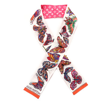 LOUIS VUITTON Silk Monogram World Of Love Bandeau White