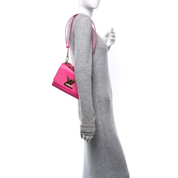 LOUIS VUITTON Epi Twist Braided Chain Shoulder Bag PM Rose Miami Pink