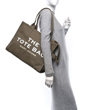 MARC JACOBS Cotton Canvas Large The Tote Bag Slate Green