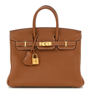 HERMES Togo Birkin 25 Gold