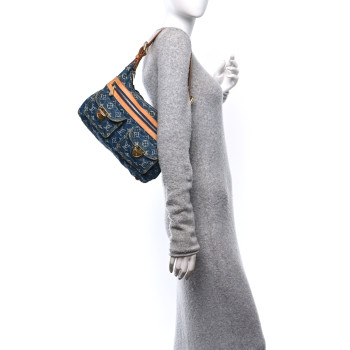 LOUIS VUITTON Monogram Denim Baggy PM Blue