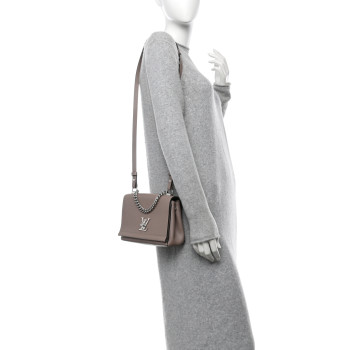 LOUIS VUITTON Soft Calfskin Lockme II Chain Bag BB Mastic