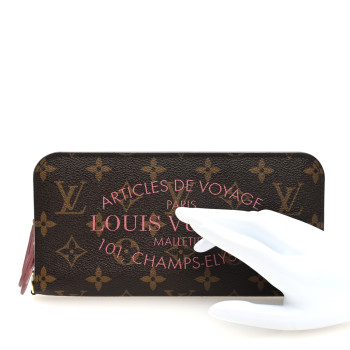LOUIS VUITTON Monogram Articles de Voyage Ikat Insolite Wallet Rose Velours