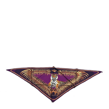 HERMES Silk Tigre Royal Giant Triangle Scarf