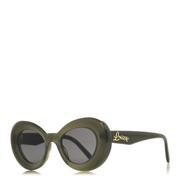 LOEWE Acetate Curvy Round Sunglasses LW40112I Green