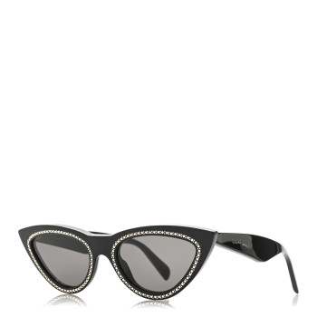 CELINE Acetate Crystal Cat Eye Sunglasses CL4019IS Black