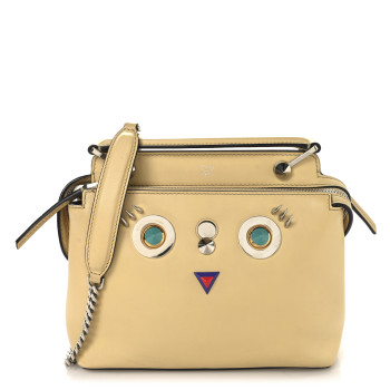 FENDI Vitello Dolce Hypnoteyes Small DotCom Click Chain Satchel Grano Multicolor