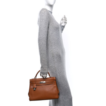 HERMES Courchevel Kelly Retourne 32 Gold