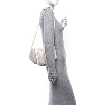 BOTTEGA VENETA Nappa Intrecciato Small Bulb White