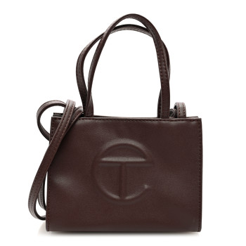 TELFAR Vegan Leather Small Shopping Bag Chocolate