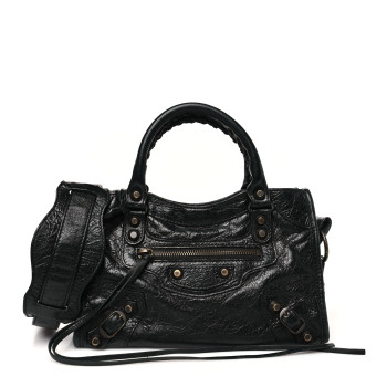 BALENCIAGA Agneau Classic Hardware Mini City Black