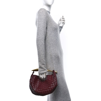 BOTTEGA VENETA Nappa Intrecciato Sardine Bag Barolo