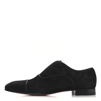 CHRISTIAN LOUBOUTIN Veau Velours Mens Alpha Male Flat 42.5 Black