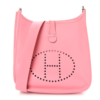 HERMES Epsom Evelyne III PM Rose Confetti