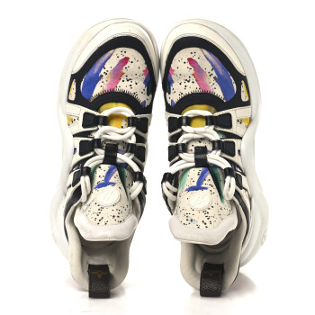 LOUIS VUITTON Calfskin Monogram LV Archlight Sneakers 39 Multicolor White