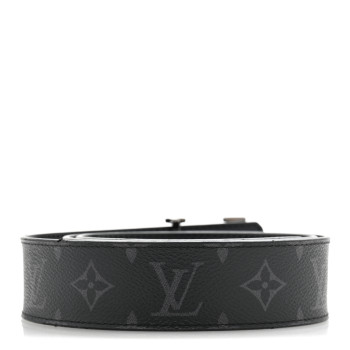 LOUIS VUITTON Calfskin Monogram Eclipse 40mm LV Initiales Reversible Belt 90 36