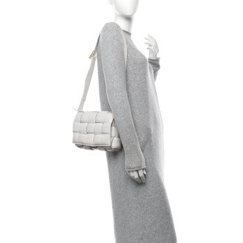 BOTTEGA VENETA Nappa Maxi Intreccio Padded Cassette Crossbody Bag Chalk