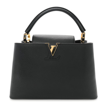LOUIS VUITTON Taurillon Capucines PM Black