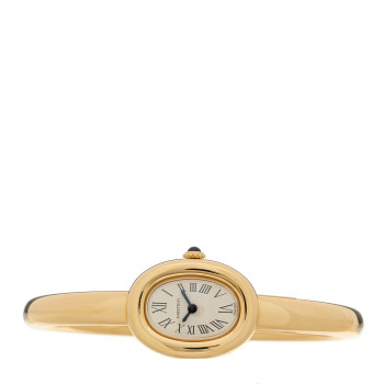 CARTIER 18K Yellow Gold 19mm Baignoire Quartz Watch
