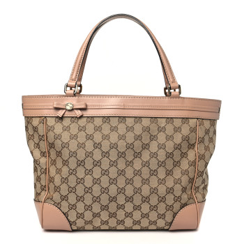 GUCCI Monogram Web Medium Mayfair Tote Pink