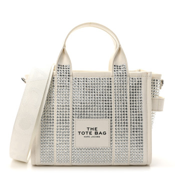 MARC JACOBS Crystal Canvas Small The Tote Bag White