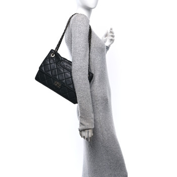 CHANEL Washed Lambskin Jumbo Take Away Flap Black