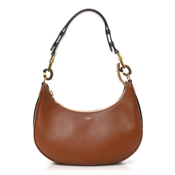 CELINE Smooth Calfskin Medium Strap Ava Shoulder Bag Tan