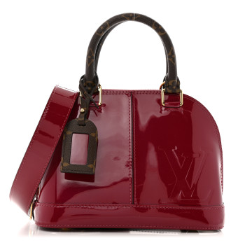 LOUIS VUITTON Patent Monogram Alma BB Magenta