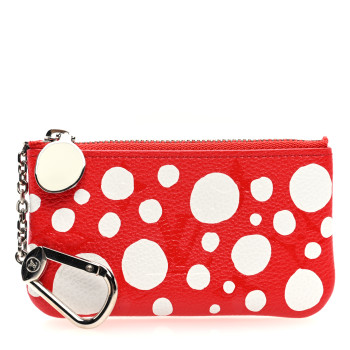 LOUIS VUITTON LV X YK Empreinte Infinity Dots Key Pouch Red White