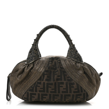FENDI Zucca Goatskin Spy Bowler Tobacco Bronzo