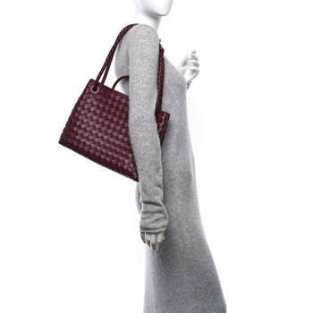 BOTTEGA VENETA Nappa Intrecciato Small Andiamo Shoulder Bag Barolo