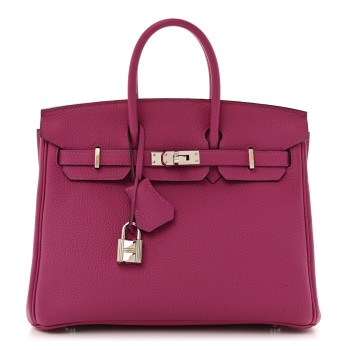 HERMES Togo Birkin 25 Rose Pourpre