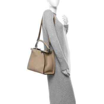 FENDI Vitello Seta Light Camoscio Medium Peekaboo X-Lite Amido Ciclamino