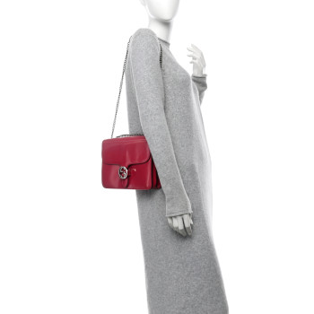 GUCCI Shade Lux Calfskin Interlocking G Shoulder Bag Petunia