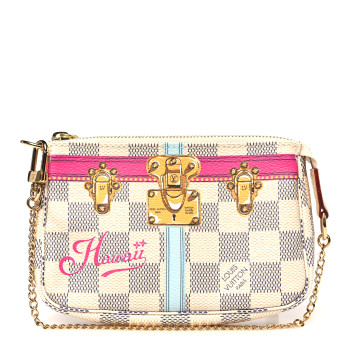 LOUIS VUITTON Damier Azur Summer Trunks Hawaii Mini Pochette Accessories