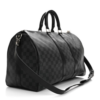LOUIS VUITTON Damier Graphite Keepall Bandouliere 45