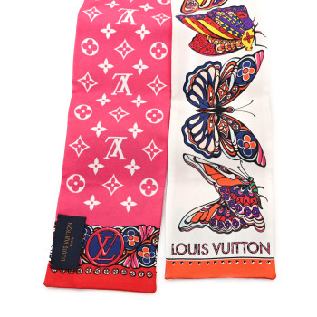 LOUIS VUITTON Silk Monogram World Of Love Bandeau White