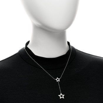TIFFANY Platinum Diamond Star Lariat Necklace