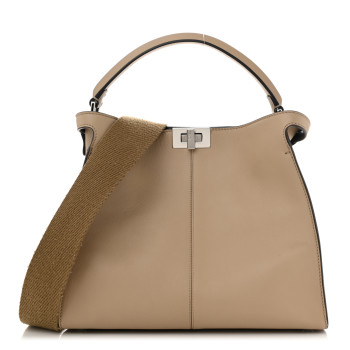 FENDI Vitello Seta Light Camoscio Medium Peekaboo X-Lite Amido Ciclamino