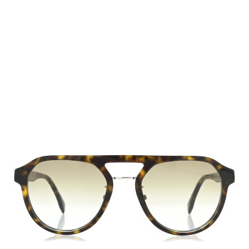 FENDI Acetate Aviator Diagonal Sunglasses FE40003U Havana