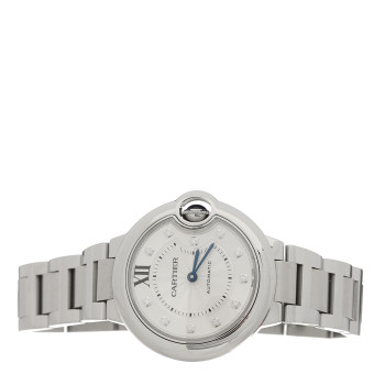 CARTIER Stainless Steel Diamond 33mm Ballon Bleu De Cartier Automatic Watch