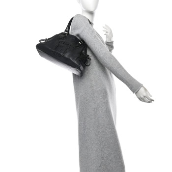 FENDI Nappa Patent Perforated Small Bag De Jour Black