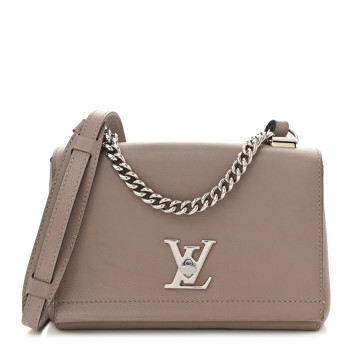 LOUIS VUITTON Soft Calfskin Lockme II Chain Bag BB Mastic